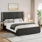 Modern Channel Tufted Velvet Bed