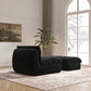 Modern Corduroy Lounge Chair with Ottoman