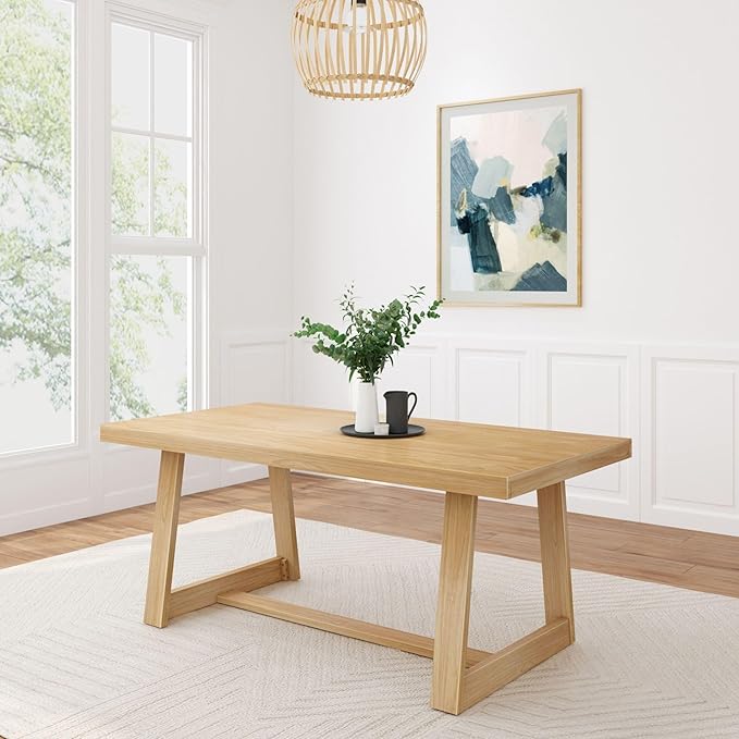 Heritage Grove Solid Wood Farmhouse Dining Table