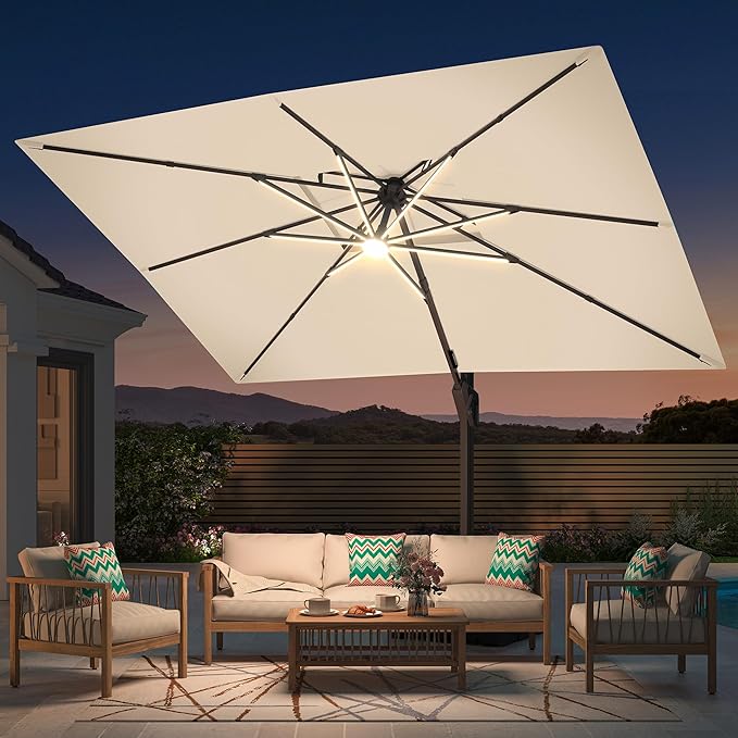 LumiShade LED Cantilever Umbrella