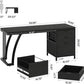 Prestige Computer Desk with Reversible File Cabinet