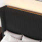 Royal Luxe Faux Fur Wingback Bed with RGB LED Lighting