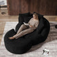 Modern Corduroy Oversized Lounge Chair with Ottoman