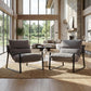 Montrose Fabric & Leather Accent Chair