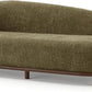 Modern Curved Bouclé Chaise Lounge