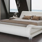 Modern Sleigh Upholstered Platform Bed