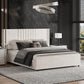 Modern Channel Tufted Velvet Bed