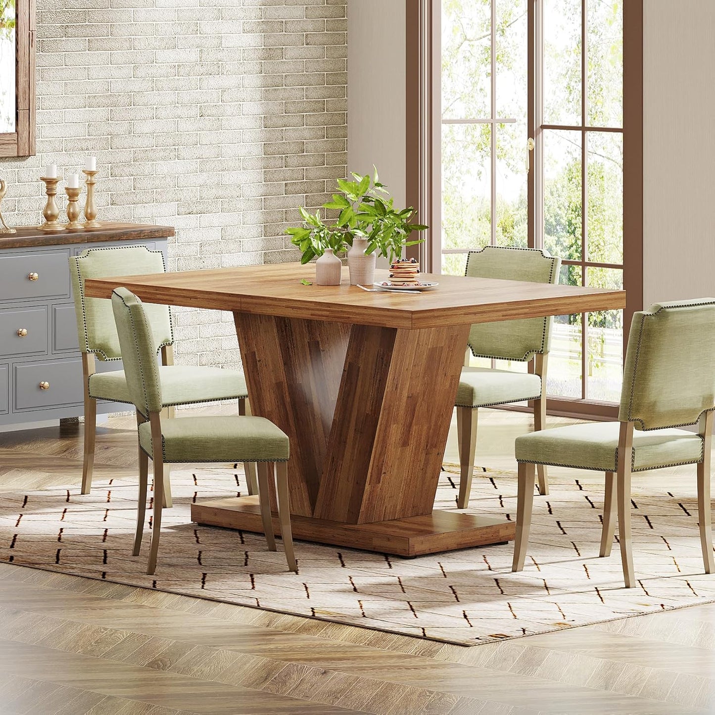 Heritage Elm Rustic Dining Table