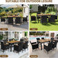 Coastal Haven 7-Piece Acacia Wood Patio Dining Set