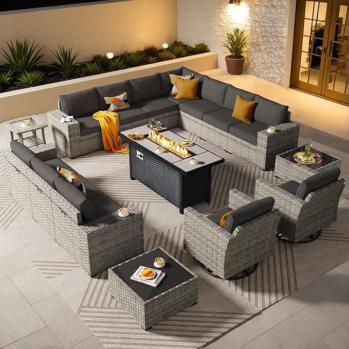 Sunset Ember 16-Piece Patio Fire Pit Set