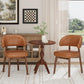 Camden Mid-Century Modern Leather Dining Chair Set
