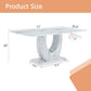 LuxeMarble Glass Dining Table