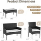 LunaWeave Patio Bistro Set