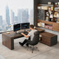 ApexGlow™ Executive L-Shaped Desk