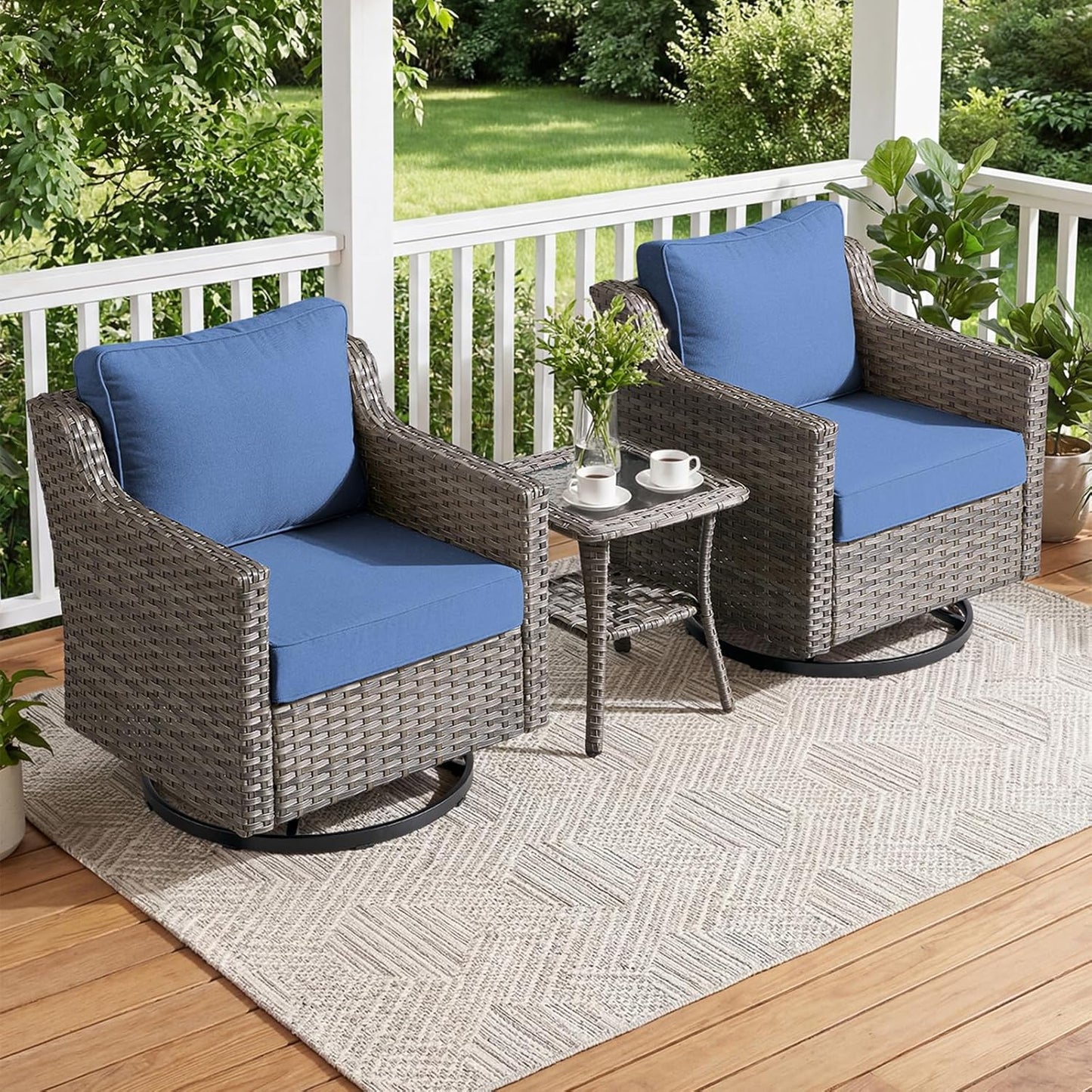 CloudComfort Swivel Patio Set