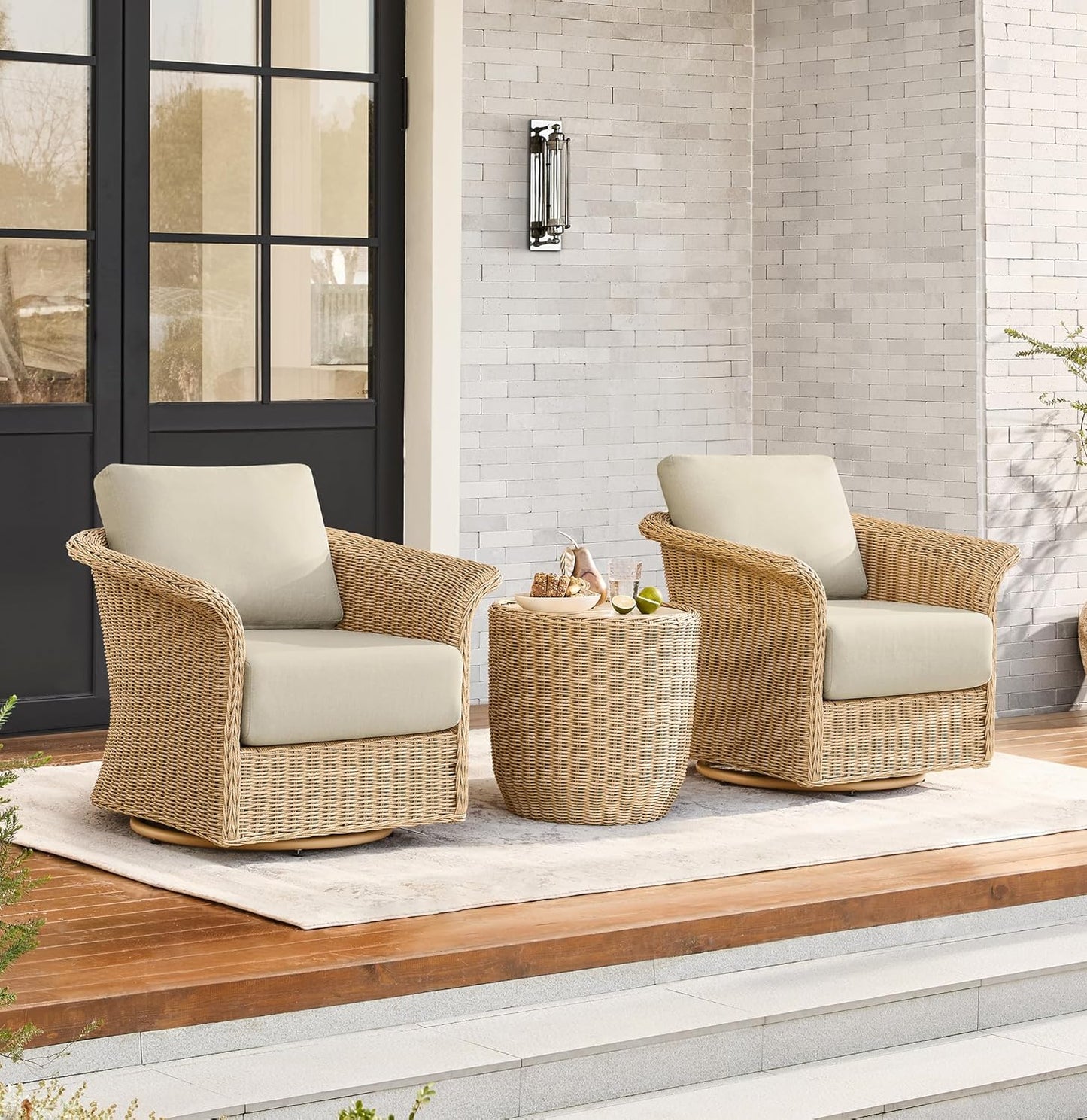 HorizonFlex Swivel Glider Patio Bistro Set