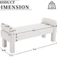 Modern Cylindrical Upholstered Linen Bench