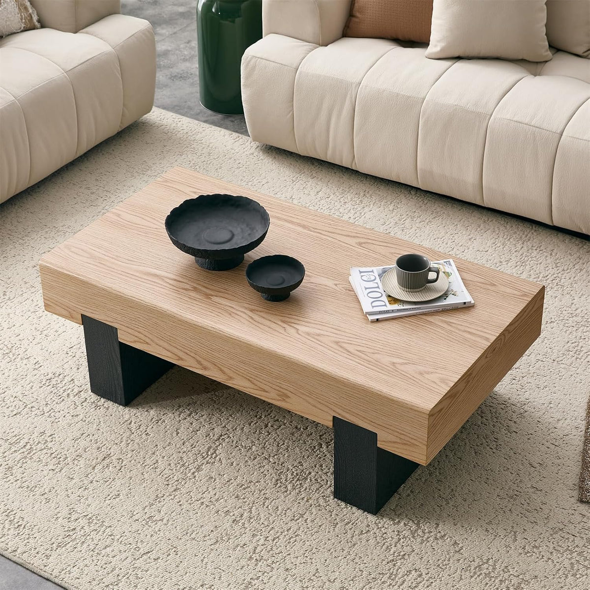 Architectural Block Base Coffee Table