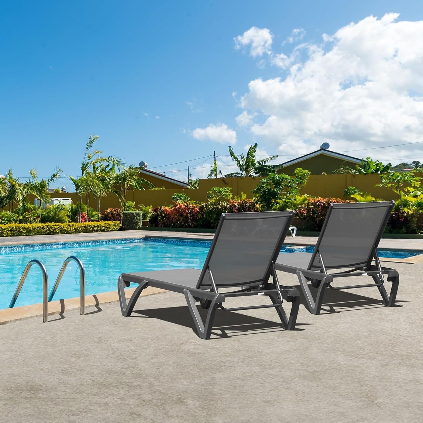 Heavy-Duty Textilene Aluminum Outdoor Lounge Chair