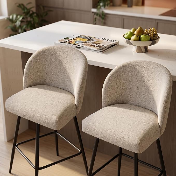 ComfortCurve 360° Swivel Bar Stool Set