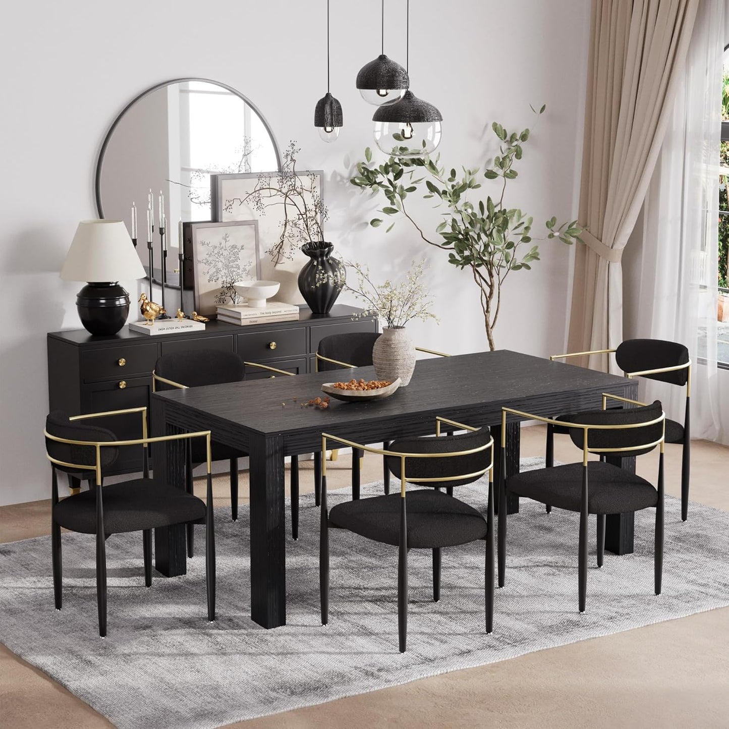 Avery Bouclé Dining Chair Set