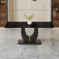 LuxeMarble Glass Dining Table