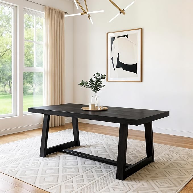 Heritage Grove Solid Wood Farmhouse Dining Table