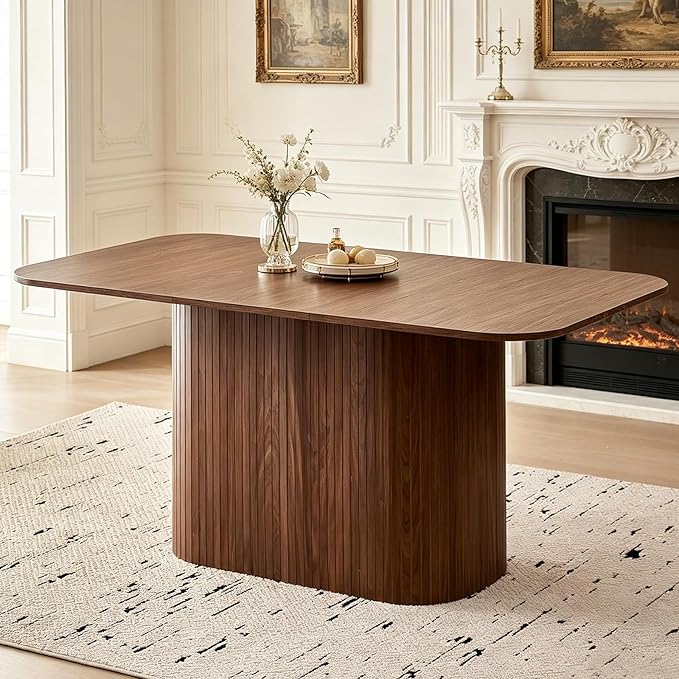 Monroe Fluted Pedestal Dining Table