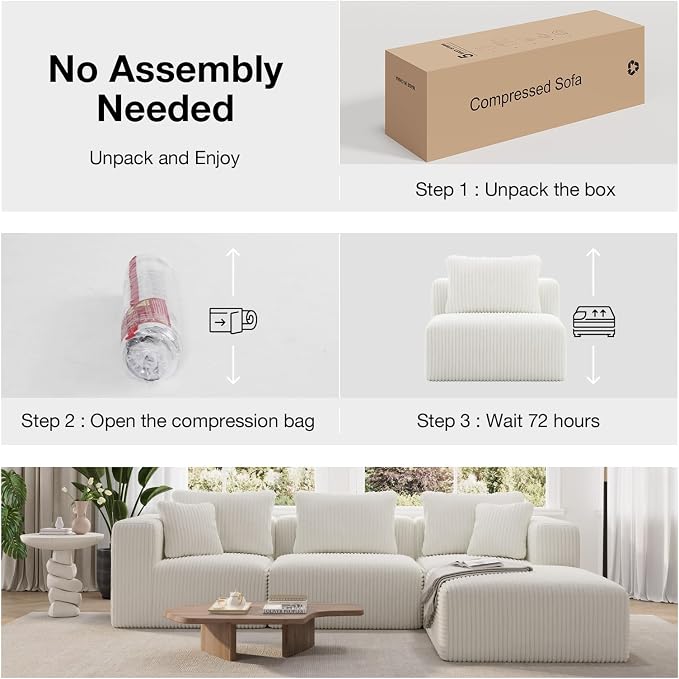 CloudFlex Corduroy Modular Sectional Sofa