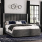 Modern Channel Tufted Velvet Bed