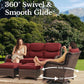 Crimson Haven Patio Conversation Set