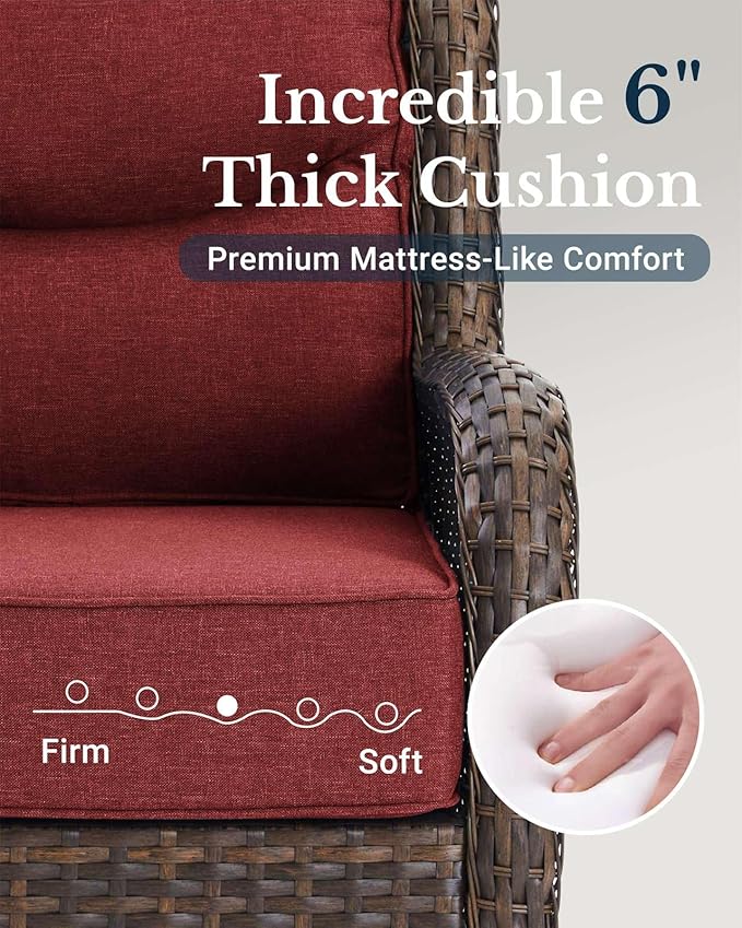 Crimson Haven Patio Conversation Set