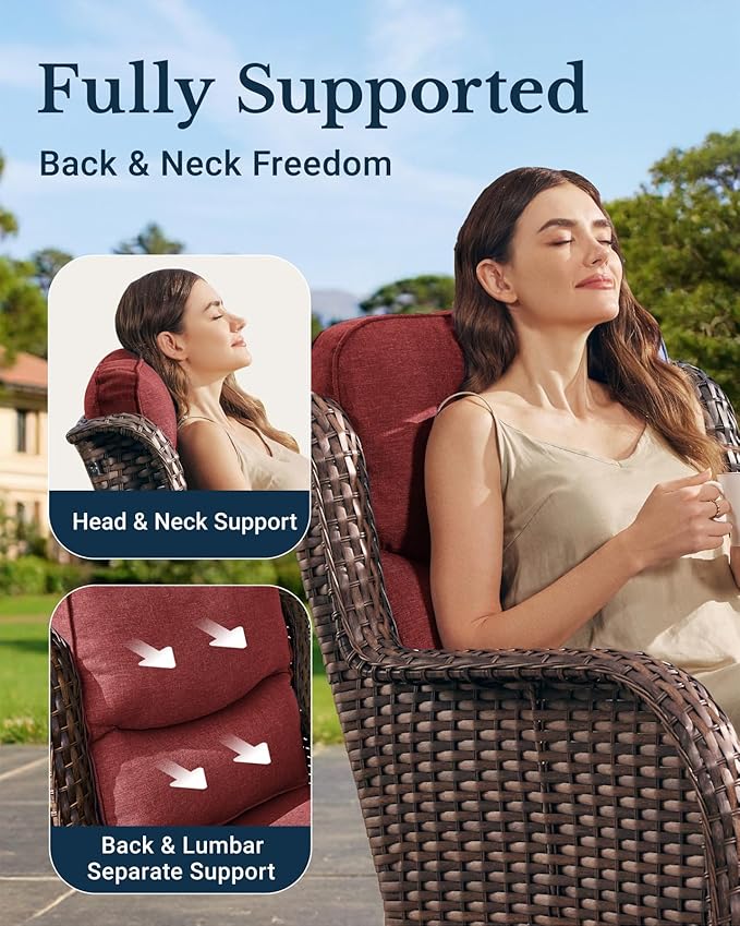 Crimson Haven Patio Conversation Set