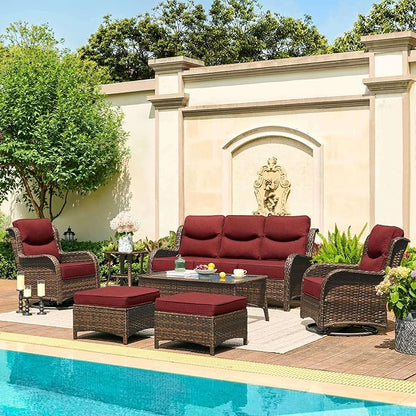 Crimson Haven Patio Conversation Set