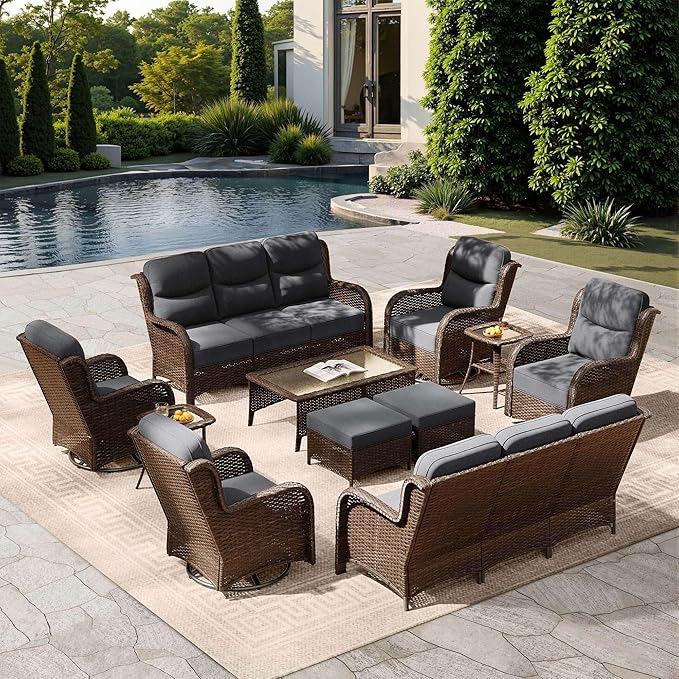 Crimson Haven Patio Conversation Set