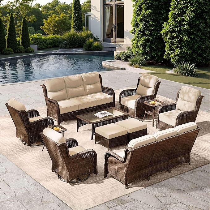 Crimson Haven Patio Conversation Set
