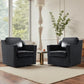 Fairmont™ Genuine Leather Swivel Barrel Chair