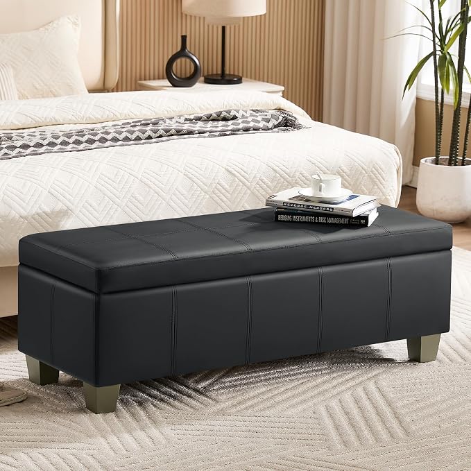 Contemporary Upholstered Storage Bench