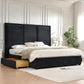 Modern Simplicity Linen Bed with Storage