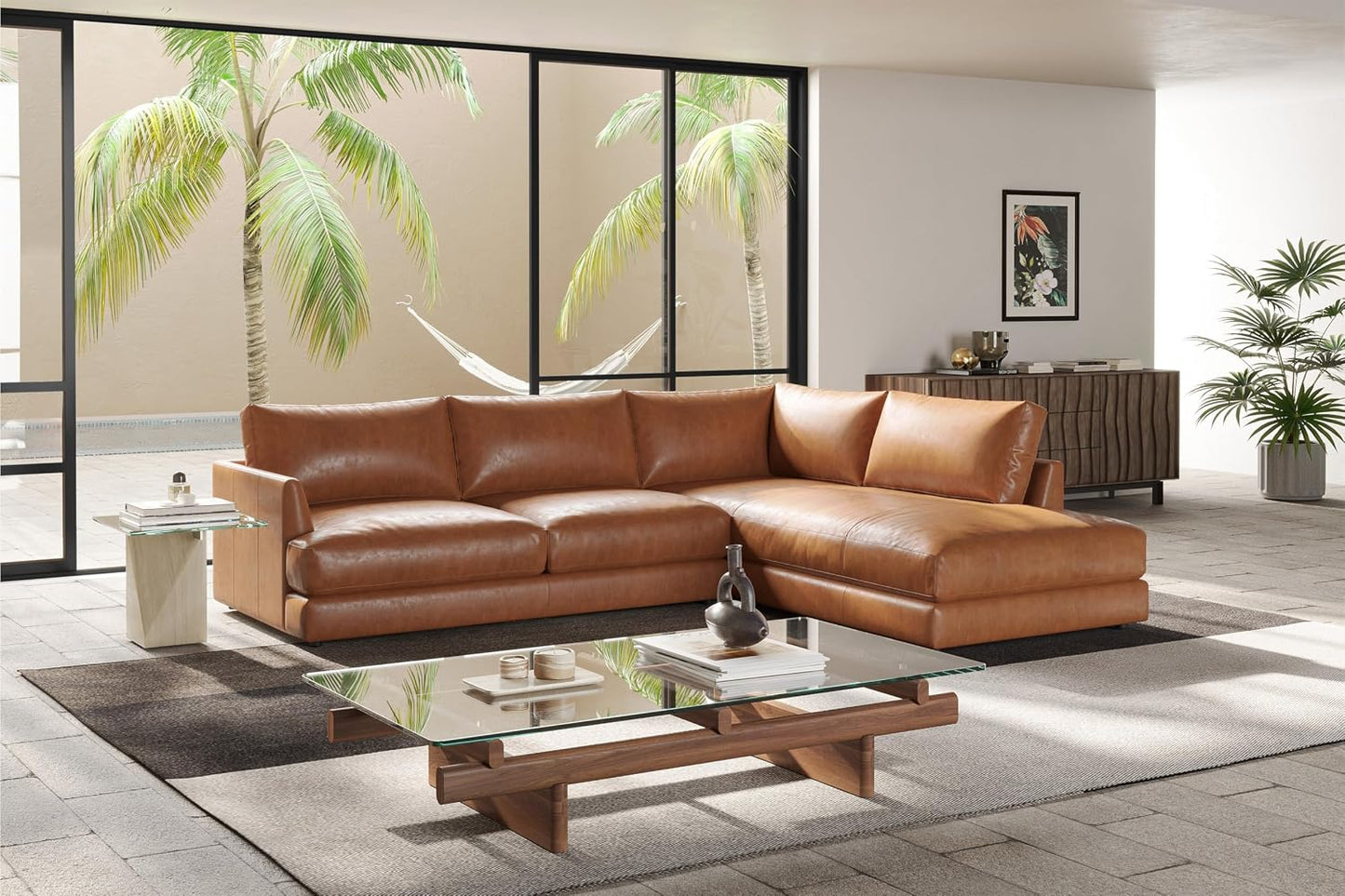 Monte Carlo™ Nappa Leather Sectional