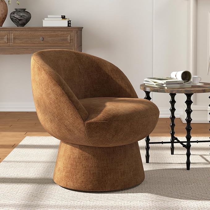 LunaBelle™ Chenille Swivel Chair
