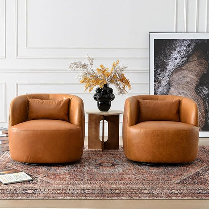 Estate Collection™ Genuine Leather Swivel Accent Chair