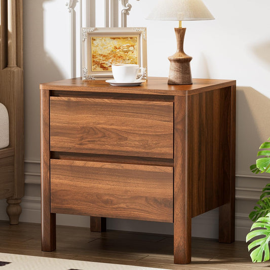 Mid-Century Walnut Nightstand Set