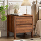 Mid-Century Walnut Nightstand Set