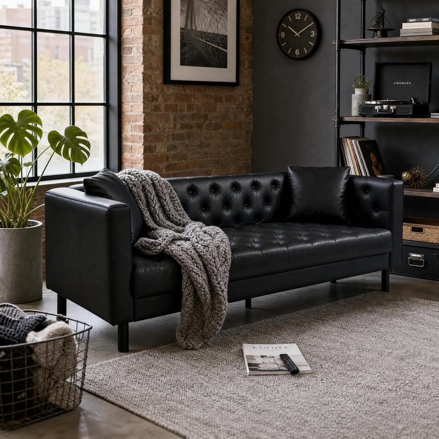 Heritage Tufted Leather Sofa