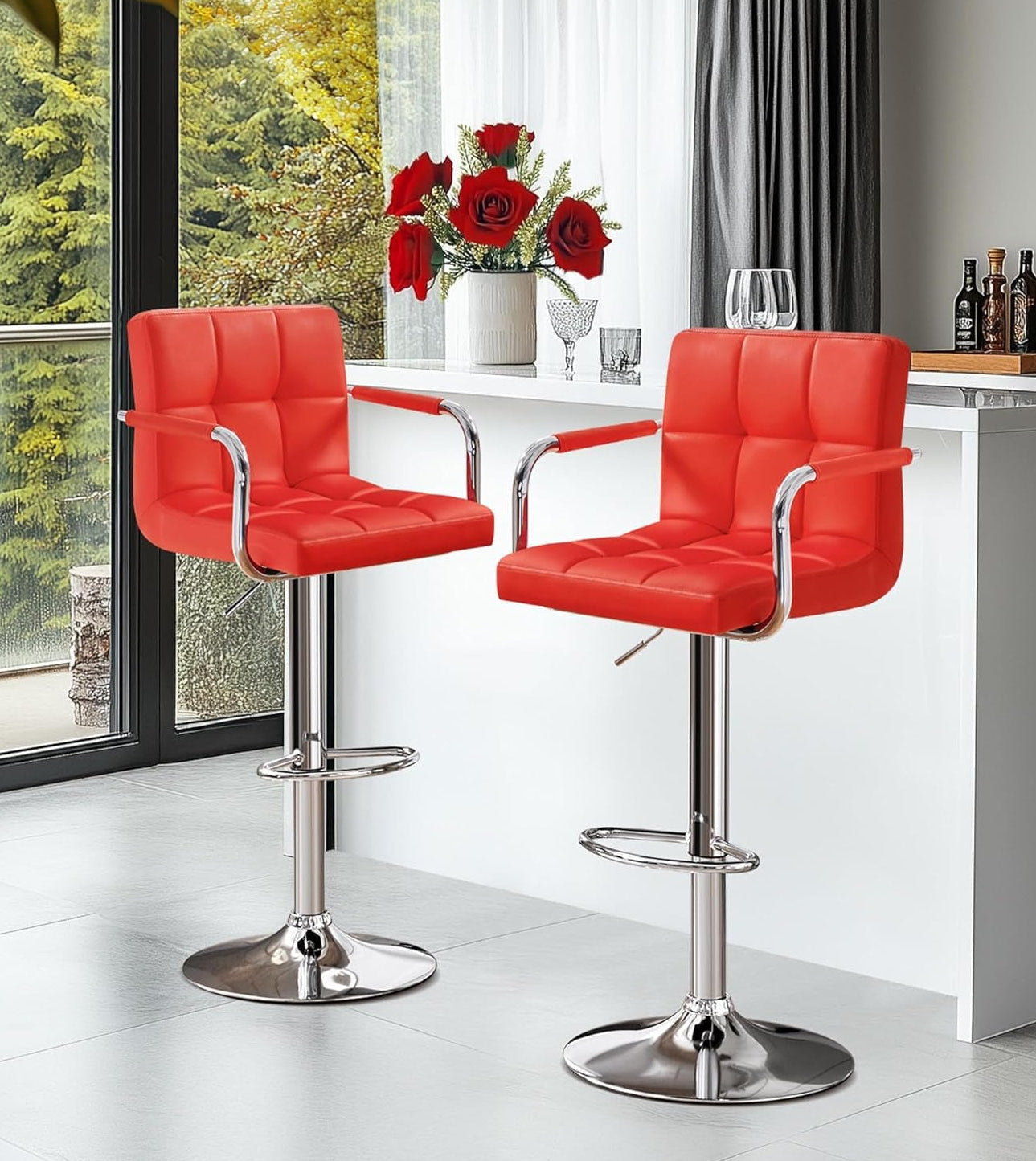 Contour Comfort Swivel Bar Stool Set