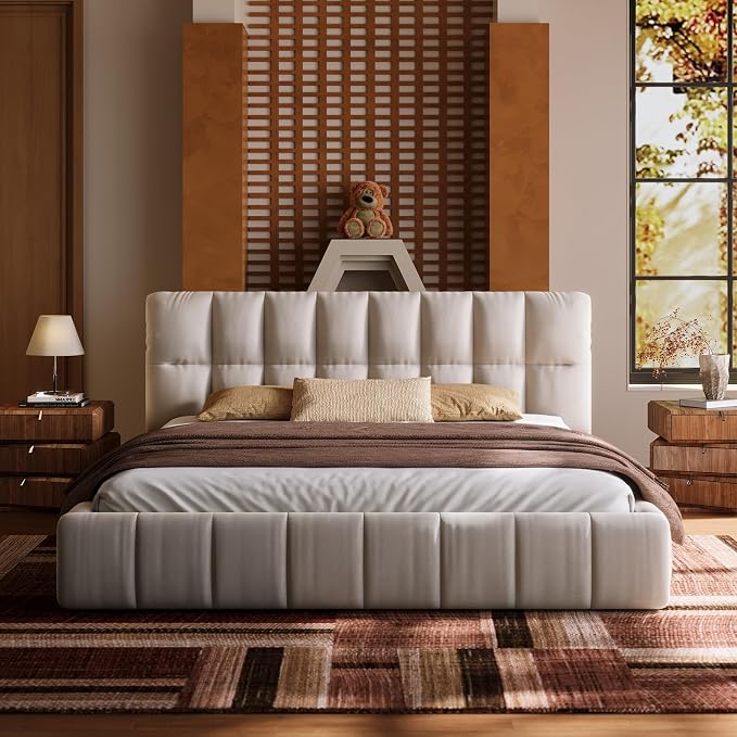 Luxe Bouclé Cloud Platform Bed