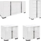 Modern High Gloss Dresser with Chrome Mirror Handles