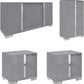 Modern High Gloss Dresser with Chrome Mirror Handles