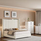 Modern High Gloss Dresser with Chrome Mirror Handles